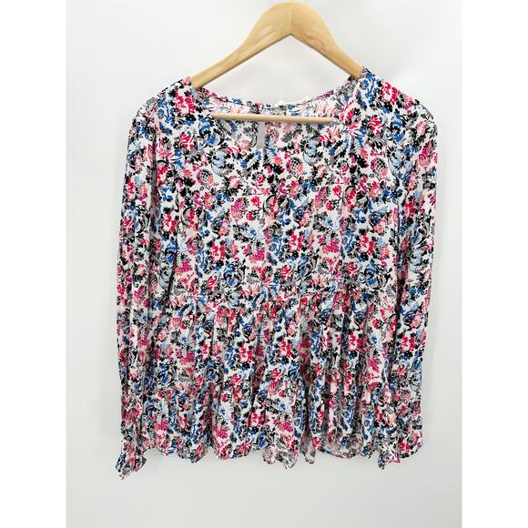 Jane and Delancey Tops - June & Delancey Multi-Color Floral Print Long Sleeve Blouse Women's Medium NWT